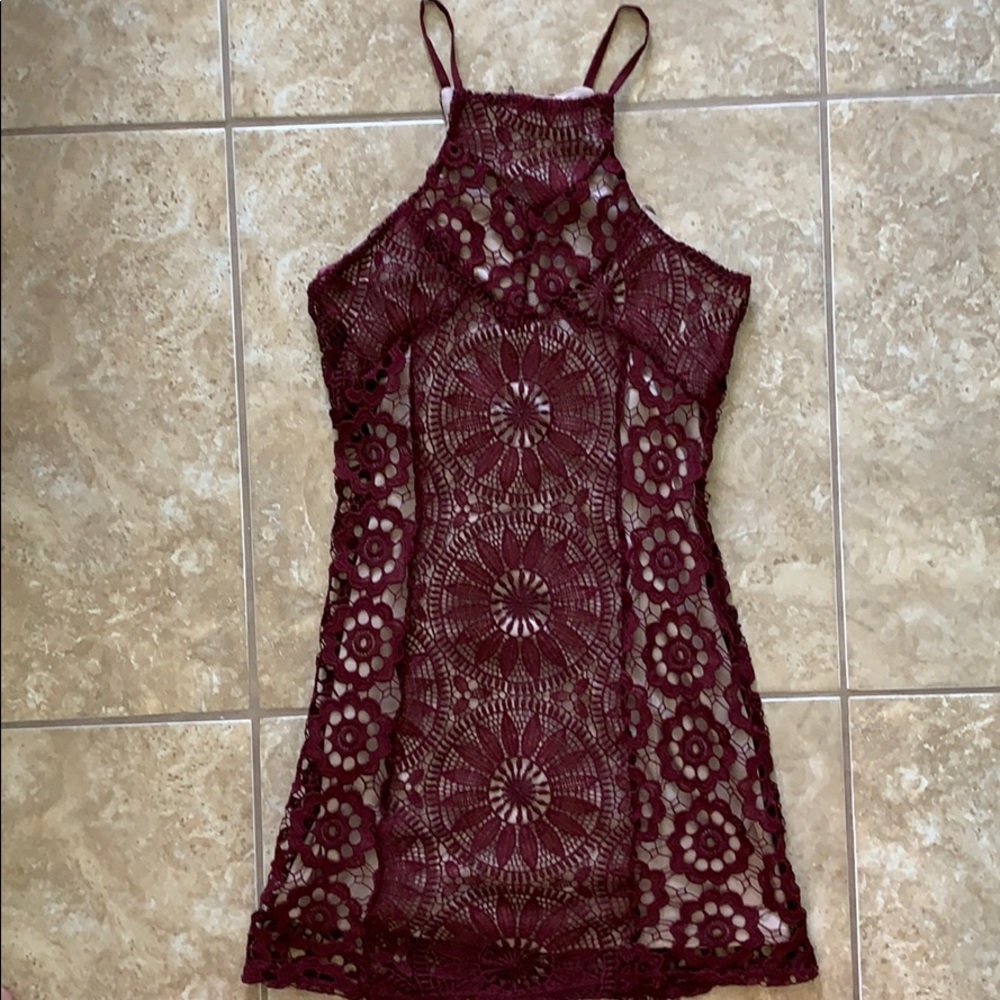 Burgundy dress